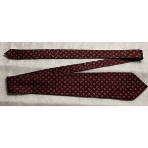 Amherst & Brock 100% Maroon Silk Tie